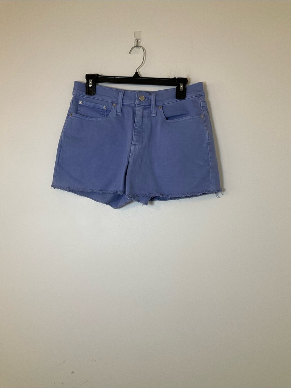 J.Crew Mercantile Lavender Frayed Hem Denim Shorts Size 28